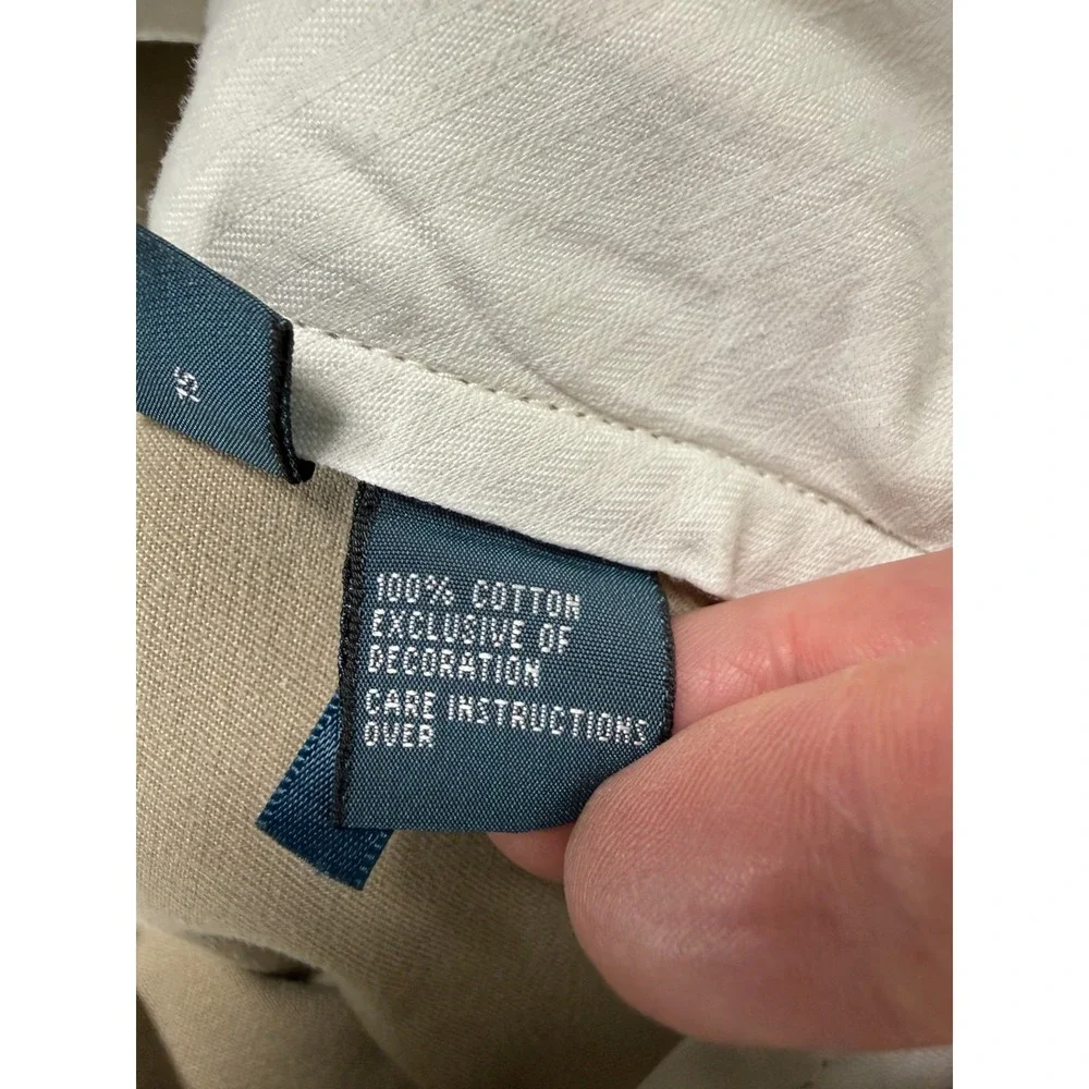 VTG Polo Ralph Lauren Ethan Pant Mens Khaki Pleated Cuffed Trouser  - 38x32